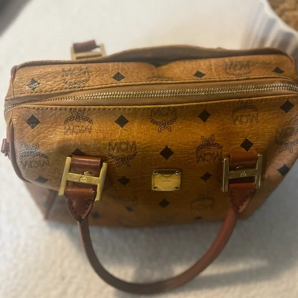 MCM Brown Monogram Handbag - Picture 2 of 7